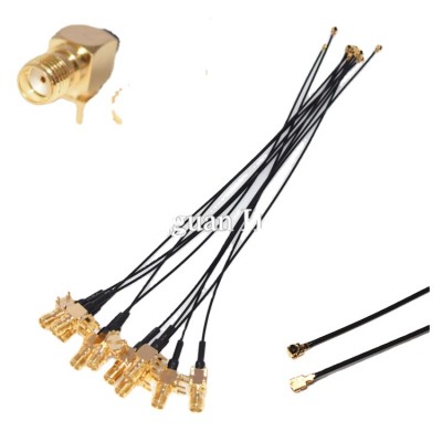 Ipex/u.fl To Sma Female Jack Pcb Mounting Right Angle Sma Connector With Rf Coaxial Cable